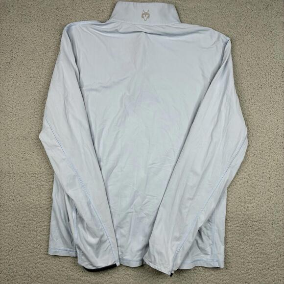 Greyson Fleece Golf Pullover Men’s Medium Blue 1/4 Zip Mock Neck Performance - Picture 7 of 8